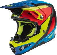 Fly Racing - Fly Racing Formula Carbon Prime Youth Helmet - 73-4433YL - Hi-Vis/Blue/Red Carbon - Large - Image 1