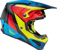 Fly Racing - Fly Racing Formula Carbon Prime Youth Helmet - 73-4433YL - Hi-Vis/Blue/Red Carbon - Large - Image 4