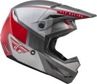 Fly Racing - Fly Racing Kinetic Drift Youth Helmet - 73-8643YM - Charcoal/Lite Gray/Red - Medium - Image 4