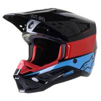 Alpinestars - Alpinestars SM5 Bond Helmet - 8303522-1377-L - Black/Red/Cyan Glossy - Large - Image 1