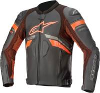 Alpinestars - Alpinestars GP Plus R V3 Rideknit Leather Jacket - 3100321-1030-64 - Black/Red Fluorescent - 64 - Image 1