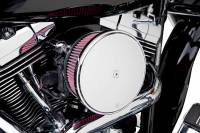 Arlen Ness - Arlen Ness Billet Sucker Stage II Air Filter Kit with Steel Cover - Smooth Chrome - Red Filter - 18-790 - Image 2