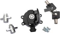 Drag Specialties - Drag Specialties Side Hinge Ignition Switch and Saddlebag Lock Kit - Gloss Black - 2106-0412 - Image 1