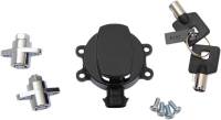 Drag Specialties - Drag Specialties Side Hinge Ignition Switch and Saddlebag Lock Kit - Gloss Black - 2106-0412 - Image 2