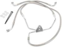 Drag Specialties - Drag Specialties Extended Stainless Steel Front Brake Line Kit - Clear Coated - 16in./ 36 7/8in. - 660411-10 - Image 1