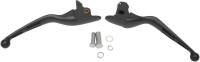 Drag Specialties - Drag Specialties Slotted Wide Blade Lever Set - Matte Black - 0610-0793 - Image 1