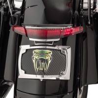 Ciro - Ciro Tail Light and License Plate Mount - Chrome with Red Lens - 40073 - Image 2