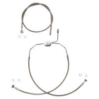 Magnum - Magnum Clear Coated XR Stainless Front Brakeline Kit - 23in. Upper Brake Length - SSC1305-23 - Image 1