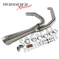 Bassani Manufacturing - Bassani Manufacturing Short Road Rage 2-Into-1 Exhaust System - Stainless Steel - 1F42SS - Image 2