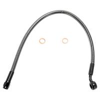 Magnum - Magnum Polished Stainless Designer Series ABS Front Upper Brake Line - 10mm., 180deg. Banjo - 26in. - AS47117 - Image 1