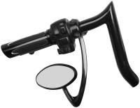 Arlen Ness - Arlen Ness Curvaceous Cats Eye Hanger Stem Billet Mirror - Left - Black - 13-145 - Image 2