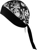 Schampa - Schampa Z-Wraps Stretch Headwrap - BNDNA003-70 - Skull and Crossbones - Image 1