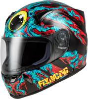 Fly Racing - Fly Racing Revolt FS Space Creep Helmet - 73-8387L - Light Blue/Black/Red - Large - Image 1