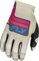 Fly Racing - Fly Racing Lite Special Edition Vice Youth Gloves - 378-714YS - Light Gray/Pink/Coral - Small - Image 1