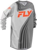 Fly Racing - Fly Racing F-16 Youth Jersey - 378-223YL - Gray/Orange - Large - Image 1