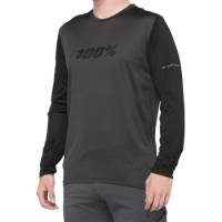 100% - 100% Ridecamp Long-Sleeve Jersey - 40028-00001 - Black/Charcoal - Medium - Image 1