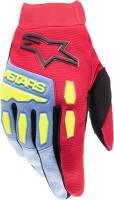 Alpinestars - Alpinestars Full Bore Youth Gloves - 3543622-7067-M - Light Blue/Red Berry/Black - Medium - Image 1