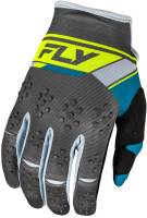 Fly Racing - Fly Racing Kinetic Prix Gloves - 377-4113X - Ice Gray/Charcoal/Hi-Vis - 3XL - Image 1