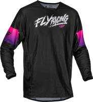 Fly Racing - Fly Racing Kinetic Mesh Khaos Youth Jersey - 377-330YL - Black/Purple/Pink - Large - Image 1
