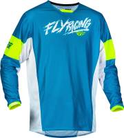 Fly Racing - Fly Racing Kinetic Mesh Khaos Youth Jersey - 377-332YL - Blue/White/Hi-Vis - Large - Image 1