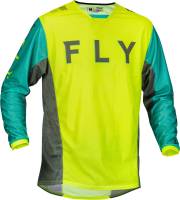 Fly Racing - Fly Racing Kinetic Mesh Kore Jersey - 377-3162X - Hi-Vis/Teal/Gray - 2XL - Image 1