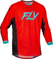 Fly Racing - Fly Racing Kinetic Mesh Rave Jersey - 377-312X - Red/Black/Mint - X-Large - Image 1
