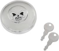 Drag Specialties - Drag Specialties Screw-In Locking Skull Gas Cap - Non-Vented - Chrome - 0703-0689 - Image 1
