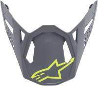 Alpinestars - Alpinestars Visor for S-M8 Supertech Helmets - Radium/Matte Gray/ Yellow - 8981519-9004 - Image 2