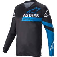 Alpinestars - Alpinestars Racer V3 Long Sleeve Jersey - 1762822-1078-XL - Black/Bright Blue - X-Large - Image 1