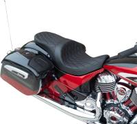 Drag Specialties - Drag Specialties Low Profile Touring Seat - Double Diamond - Black - Vinyl - 0810-2273 - Image 3