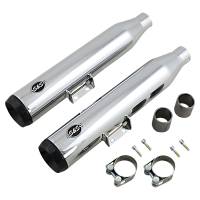 S&S Cycle - S&S Cycle Grand National Slip-On Mufflers - Chrome - 550-0757B - Image 1