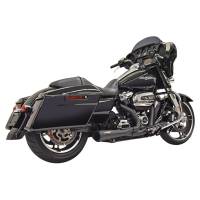 Bassani Manufacturing - Bassani Manufacturing Short Road Rage 2-Into-1 Exhaust System - Black - 1F42RB - Image 1