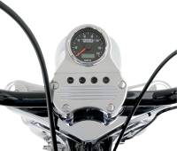 Drag Specialties - Drag Specialties Programmable Mini Electronic Speedometer with Odometer/Tripmeter - 2.4in. - Polished/Black Face - 21-6893DSNU - Image 2