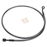 Magnum - Magnum Black Pearl E-Z Align Single Disc Front Brake Line - 180deg. Top Angle - 42in - 46742SW - Image 1