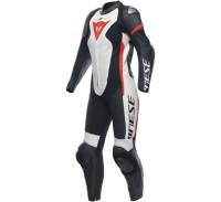 Dainese - Dainese Grobnik Womens 1-Piece Leather Suit - 202513484-N32-40 - Black/Red - 2 - Image 1