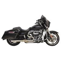 Bassani Manufacturing - Bassani Manufacturing Short Road Rage III Stainless 2-Into-1 Exhaust System - 4in. Megaphone - 1F22SS - Image 1