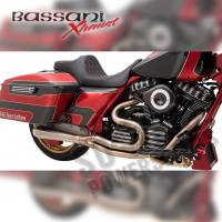 Bassani Manufacturing - Bassani Manufacturing Short Road Rage III Stainless 2-Into-1 Exhaust System - 4in. Megaphone - 1F22SS - Image 2