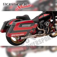 Bassani Manufacturing - Bassani Manufacturing Short Road Rage III Stainless 2-Into-1 Exhaust System - 4in. Megaphone - 1F22SS - Image 3