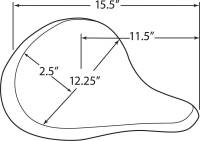 Drag Specialties - Drag Specialties Large Spring Solo Seat - Black Vinyl, Smooth with Carpeted Bottom - 0806-0047 - Image 3