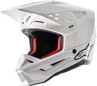 Alpinestars - Alpinestars S-M5 Solid Helmet - 8303123-2180-L - White Glossy - Large - Image 1