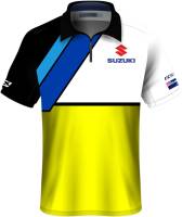 Factory Effex - Factory Effex Suzuki Team Pit Shirt - 23-85404 - White/Yellow - Large - Image 1