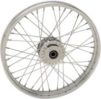 Drag Specialties - Drag Specialties Laced 40 Spoke Front Wheel - 21x2.15 - Chrome (Single Disc) - 0203-0636 - Image 2
