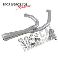 Bassani Manufacturing - Bassani Manufacturing Short Road Rage 2-Into-1 Exhaust System - Chrome - 1F42R - Image 2