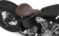 Drag Specialties - Drag Specialties Large Spring Solo Seat - Brown Leather with Perimeter Stitched - 0806-0049 - Image 2