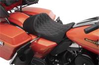 Drag Specialties - Drag Specialties EZ-On Mount Low-Profile Double Diamond Solo Seats - Silver Thread - 0801-1253 - Image 2