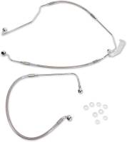 Drag Specialties - Drag Specialties Standard Length Rear Stainless Steel Brake Line Kit - Clear - 640231 - Image 1