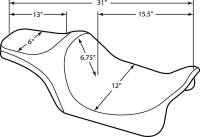 Drag Specialties - Drag Specialties Predator III Seat - Smooth - 0801-1112 - Image 3