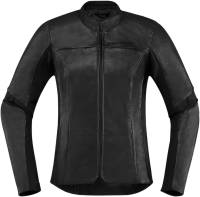Icon - Icon Overlord Leather Womens Jacket - 2813-0815 - Black - Medium - Image 1