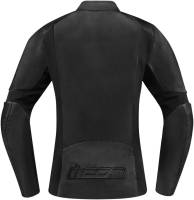 Icon - Icon Overlord Leather Womens Jacket - 2813-0815 - Black - Medium - Image 2