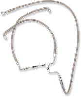 Drag Specialties - Drag Specialties Extended Stainless Steel Front Brake Line Kit - Clear Coated  - 17-1/4in, 21-1/2in, 38-1/4in. - 1741-3983 - Image 2